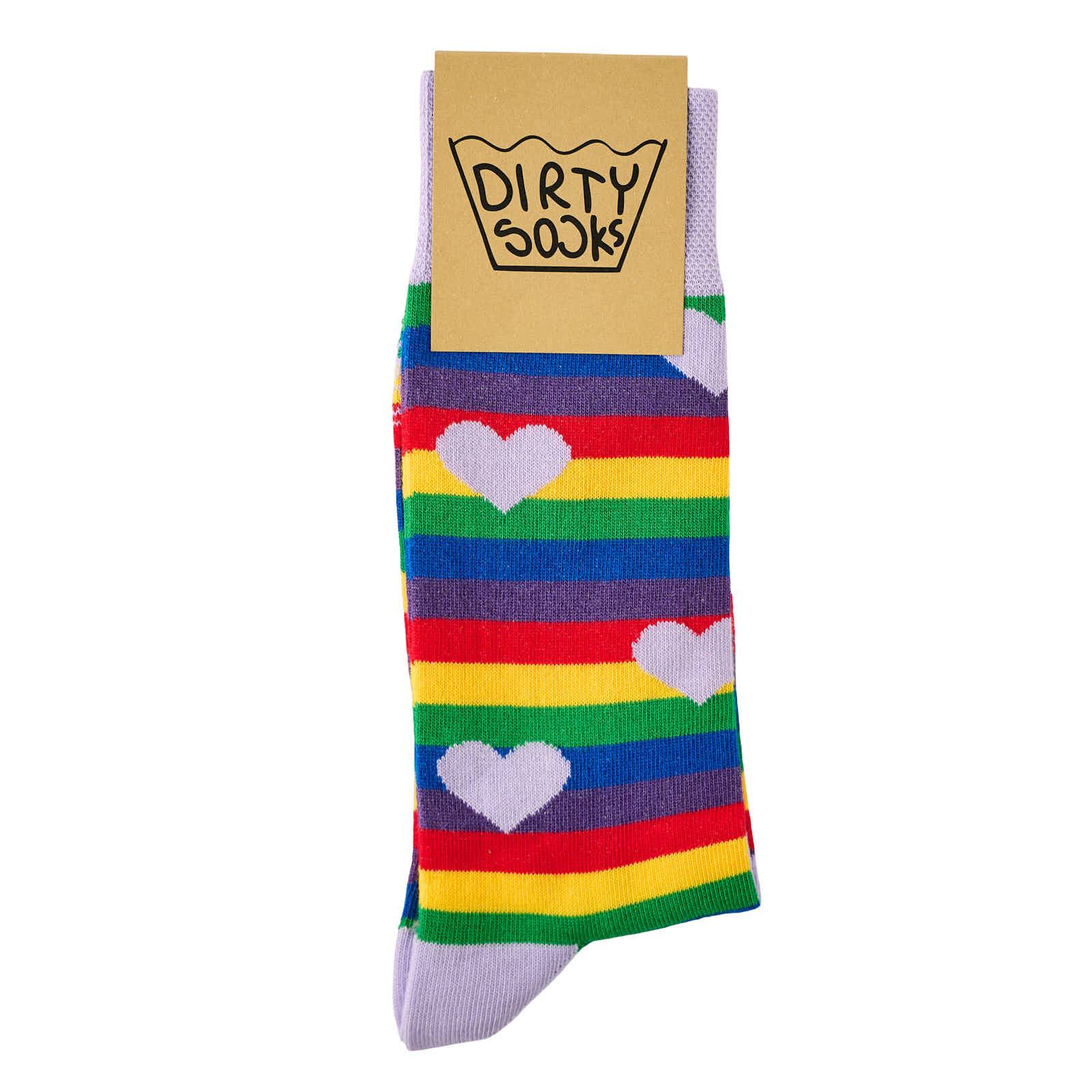 Hearts Colorful Stripes - Purple / Unisex